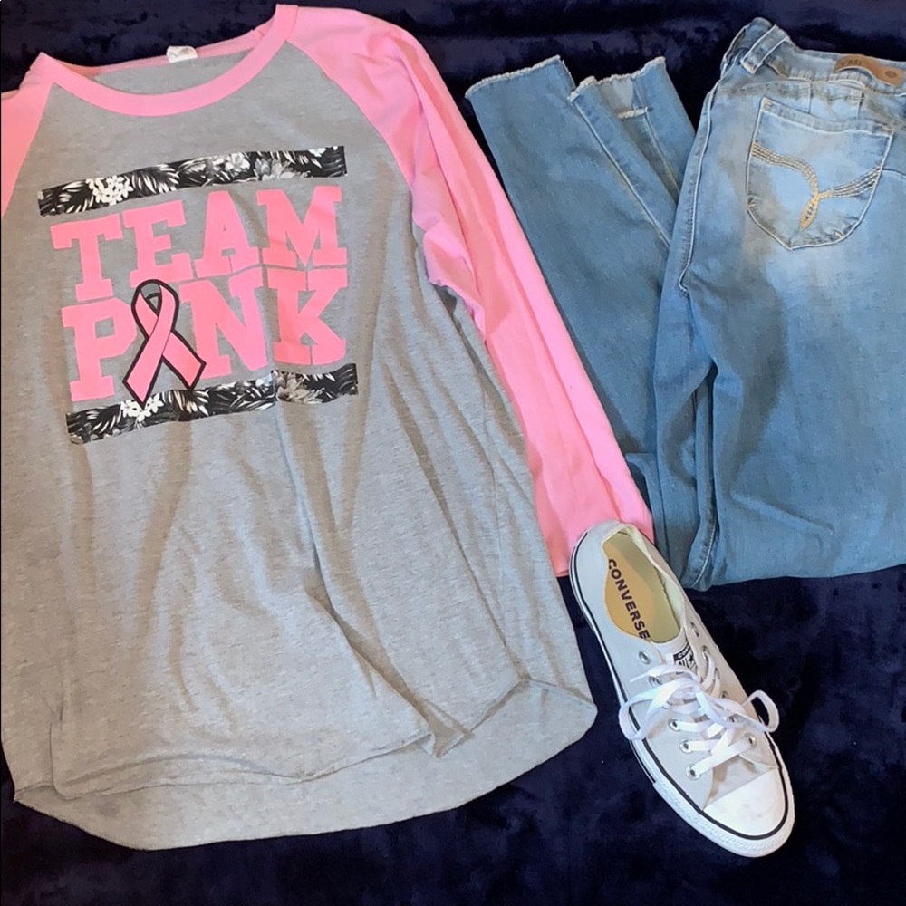 * breast cancer awareness casual shirt